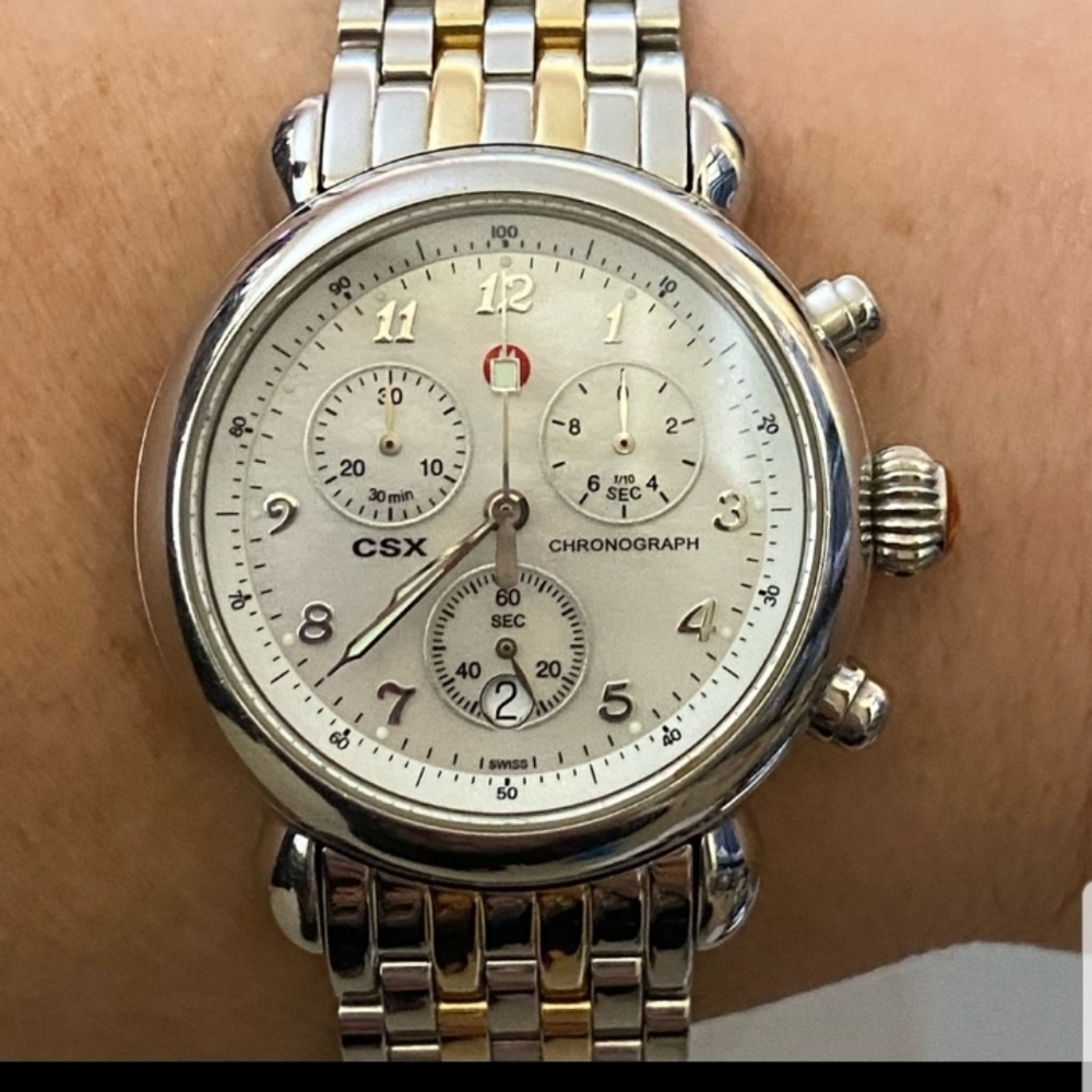 Michelle two tone gold tone watch
